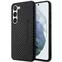 Mercedes Benz Samsung Galaxy S23 Plus Mercedes AMG dėklas Carbon Stripe&Embossed (AMHCS23MBLSCA) juodos spalvos