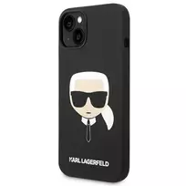 Dėklas Karl Lagerfeld KLHMP14MSLKHBK IPHONE 14 PLUS / 15 PLUS 6.7 "HARDCASE JUODA / Juodas SILICONE KARL`S HEAD MAGSAFE