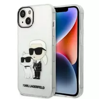 Dėklas Karl Lagerfeld KLHCP14MHNKCTGT IPHONE 14 PLUS / 15 PLUS 6.7 "TRANSPARENT HARDCASE GLITER KARL & CHUPETTE