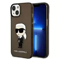 Dėklas Karl Lagerfeld KLHCP14MHNIKTCK IPHONE 14 PLUS / 15 PLUS 6.7 "Juodas / Juodas HARDCASE IKONIK Karl Lagerfeld