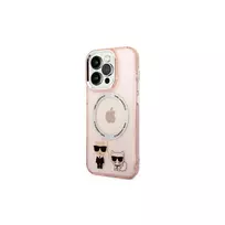 Karl Lagerfeld KLHMP14LHKCP Apple iPhone 14 Pro 6,1″ kietas dėklas rožinės spalvos Karl & Choupette Aliuminio Magsaf