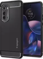 Dėklas Spigen Rugged Armor, juodas - Motorola Edge 2022
