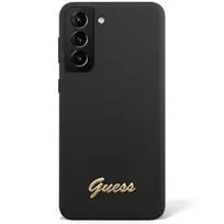 Samsung Galaxy S23 Plus Guess Hard silikoninis dėklas Vintage Gold Logo (GUHCS23MSLSMK) juodos spalvos