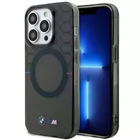 Dėklas Apple iPhone 14 Pro BMW Pattern MagSafe (BMHMP14LHGPK) pilkos spalvos