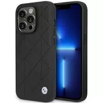 Apple iPhone 14 Pro BMW odinis dėklas Quilted (BMHCP14L22RQDK) juodos spalvos