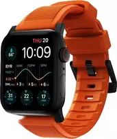 Dėklas Nomad Rugged Strap, oranžinis/juodas - AW Ultra 2/1 (49mm) 9/8/7 (45mm)/6/SE/5/4 (44mm)/3/2/1 (42mm)