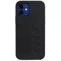 Dėklas Apple iPhone 12 / 12 Pro Audi Synthetic odinis (AU-TPUPCIP12P-TT/D1-BK) juodos spalvos