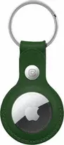 Crong Odinis dėklas with Key Ring - Leather protective case key ring for Apple AirTag Žalias