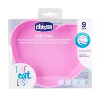 Chicco Silikoninė širdies formos lėkštutė rožinė 9m+