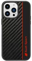 Dėklas Apple iPhone 14 Pro Audi Carbon Fiber Stripe (AUS-TPUPCIP14P-R8/D1-BK) juodos spalvos
