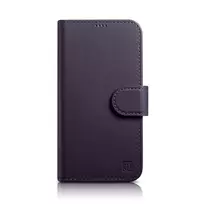 iCarer Wallet 2in1 Apple iPhone 14 Plus Anti-RFID Leather atverčiamas Dark dėklas telefonui violetinės spalvos (WMI14220727-DP)