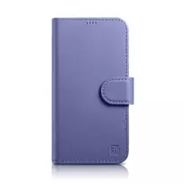 iCarer Wallet 2in1 Apple iPhone 14 Pro Anti-RFID Leather atverčiamas Light dėklas telefonui violetinės spalvos (WMI14220726-LP)