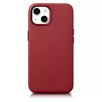 iCarer Leather made of natural leather Apple iPhone 14 Plus dėklas telefonui raudonos spalvos (compatible with MagSafe)