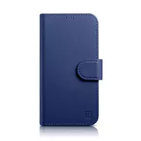 iCarer Wallet 2in1 Apple iPhone 14 Plus Anti-RFID Leather atverčiamas dėklas telefonui mėlynos spalvos (WMI14220727-BU)
