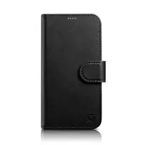 iCarer Wallet 2in1 Apple iPhone 14 Plus Anti-RFID Leather atverčiamas dėklas telefonui juodos spalvos (WMI14220727-BK)
