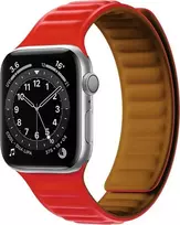 Dėklas Hurtel Magnetic apyrankė laikrodžiui Apple Watch 7/8/9 41mm Magnetic Wristband Bracelet Bracelet raudonos spalvos