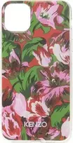 Dėklas KENZO ORIGINAL IPHONE 11 PRO MAX CASE Rožinis-Raudonas FLOWERS
