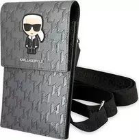Dėklas Karl Lagerfeld krepšys Ikonik Karl Monogram Patch (KLWBSAMIPG) sidabrinės spalvos
