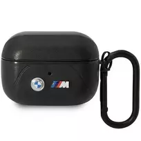 Apple AirPods Pro BMW Leather Curved Line (BMAP22PVTK) ausinių dėklas juodos spalvos