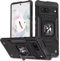 Wozinsky Ring Armor Google Pixel 7 armored magnetic holder ring dėklas telefonui juodos spalvos