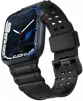 Hurtel Apyrankė Triple Protection Apple Watch SE apyrankė, 9, 8, 7, 6, 5, 4, 3, 2, 1 (41, 40, 38 mm) juodos spalvos