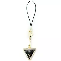 Dėklas Guess pakabukas GUCPMTDCK telefono dirželis Triangle Diamond Charm with Rhinestones