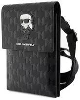 Karl Lagerfeld KLWBSAKHPKK Handbag – dėklas telefonui juodos spalvos Saffiano Monogram Ikonik