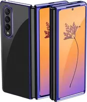 Hurtel Plating Samsung Galaxy Z Fold 4 a metallic frame dėklas telefonui mėlynos spalvos