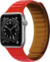 Dėklas Hurtel Magnetic apyrankė laikrodžiui Apple Watch 7 7/8/9 45mm Magnetic Wristband Bracelet Bracelet raudonos spalvos