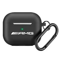 Mercedes Benz Apple AirPods Pro ausinių dėklas 2 AMG silikoninis Baltas Logo (AMAP2RBK) juodos spalvos