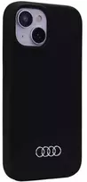 Apple iPhone 15 Audi silikoninis dėklas (AU-LSRIP15-Q3/D1-BK) juodos spalvos