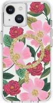 Rifle Paper Šautuvų popierius Skaidrus MagSafe – aukso spalvos dėklas skirtas iPhone 14 / iPhone 13 (Rose Garden)