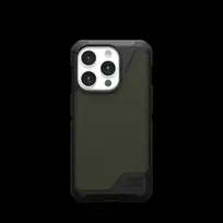 UAG Urban Armor Gear dėklas METROPOLIS LT, suderinamas su „MagSafe“, skirtas IPHONE 15 Pro, alyvuogių spalvos, kevlaras