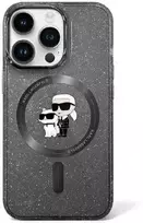 Apple iPhone 11 / XR Karl Lagerfeld dėklas Karl&Choupette Glitter MagSafe (Klhmn61hgkcnok) juodos spalvos