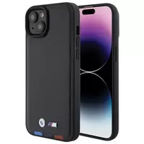 Apple iPhone 15 Plus BMW odinis dėklas Stamp Tricolor (BMHCP15M22PTDK) juodos spalvos