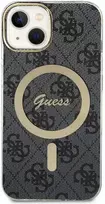 Dėklas GUESS GUHMP15SH4STK IPHONE 15/14/13 6.1 "Juodas / Juodas HARDCASE IML 4G MAGSAFE