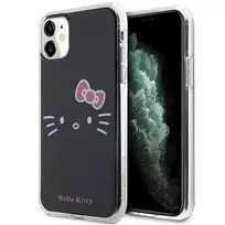Hello Kitty HKHCN61HKHLK Apple iPhone 11 / Xr 6.1″ juodos spalvos kietas dėklas IML Kitty Face