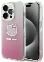 Apple iPhone 15 Pro Hello Kitty dėklas IML Gradient Electrop Kitty Head (HKHCP15LHDGKEP) rožinės spalvos