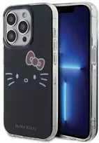 Hello Kitty HKHCP15XHKHLK Apple iPhone 15 Pro Max 6.7″ juodos spalvos kietas dėklas IML Kitty Face