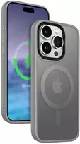 Crong Hybrid Frost MAG Cover - Dėklas iPhone 15 Pro Max MagSafe (pilka)