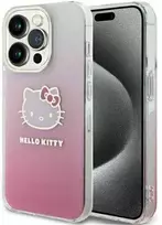 Apple iPhone 15 Pro Max Hello Kitty dėklas IML Gradient Electrop Kitty Head (HKHCP15XHDGKEP) rožinės spalvos