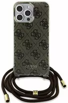Dėklas GUESS GUHCP15XHC4SEW IPHONE 15 PRO MAX 6.7 "BROWN/BROWN HARDCASE CROSSBODY CORD 4G PRINT