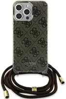 GUESS GUHCP15LHC4SEW IPHONE 15 PRO 6.1" RUDA/RUDA KIETAS DĖKLAS CROSSBODY LAIDAS 4G PRINT