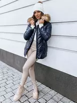 Mėlyna moteriška žieminė striukė Solar