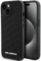 Apple iPhone 15 plus Karl Lagerfeld dėklas Quilted K Pattern (KLHCP15MPQKPMK) juodos spalvos