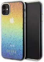 Apple iPhone 11 / XR Guess dėklas IML Faceted Mirror Disco Iridescent (GUHCN61HDECMI) įvairiaspalvis