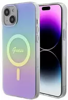 Guess dėklas, skirtas iPhone 15 Plus 6,7 GUHMP15MHITSU HC IML MAGSAFE IRIDESCENT violetinės spalvos inės spalvos
