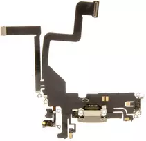Dėklas iPhone 14 Pro Flex kabelis su įkrovimo jungtimi Sidabrinis