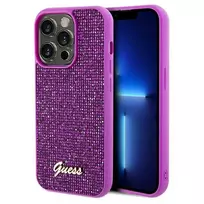 GUESS GUHCP14XPMSDGSF IPHONE 14 PRO MAX 6,7" FUKSJA / FUKSIJOS KIETAS DĖKLAS DISCO METAL SCRIPT