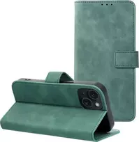 Dėklas Oem Flip case for iPhone 15 Tender Book žalias